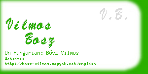 vilmos bosz business card